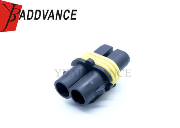 Vendas Quentes 2 Pin Elétrico Preto Impermeável Fêmea Cable fio para conector de fio para luzes de nevoeiro