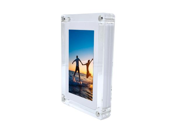 White Arcylic Internet Cloud Digital Photo Frame for Corporate Events