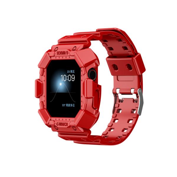 Correia de relógio integrada geada transparente para IWatch 7/6/5