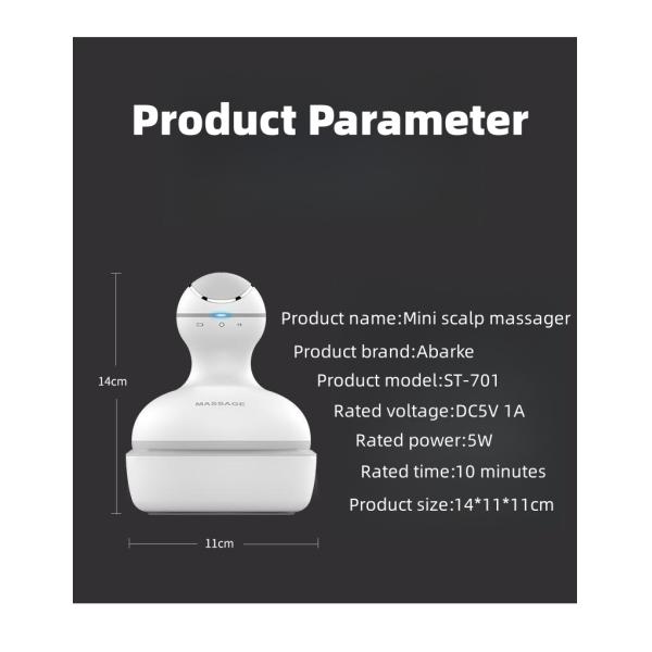 Customized Logo Availabled Mini Handheld Vibrating Body Massager Device for Head Massage Area in White Appearance