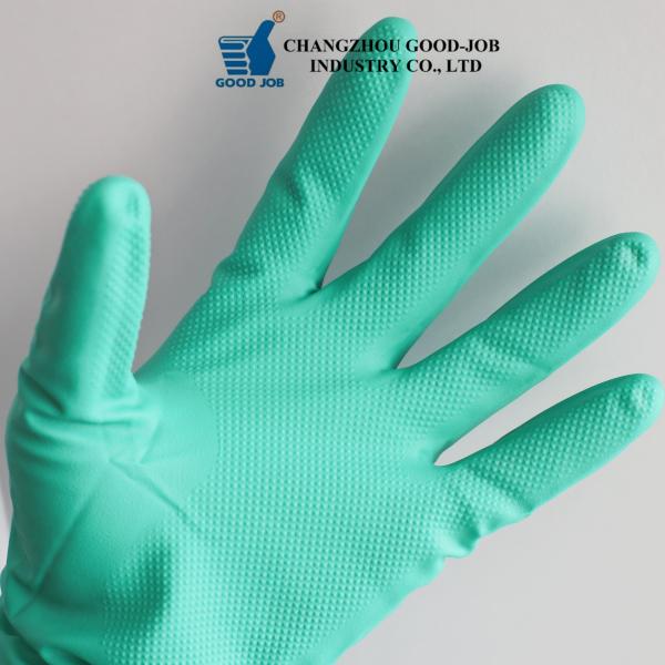 Non Disposable Nitrile Heavy Duty Chemical Resistant Gloves 11mil 15mil 18 Mil