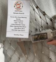 25m*25mm tamaño del agujero 1.5mm Diámetro del alambre SS316 de acero inoxidable de acero ferrulado malla de cuerda para el zoológico