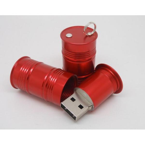 Aluminum Alloy Oil Barrel Mini 4GB Pen Drive USB Memory Stick Free Key Ring