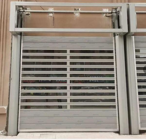 Industrial Porta espiral de alta velocidade em pó revestido de aço de alumínio Roll Up preço da fábrica obturador duro turbina elétrica