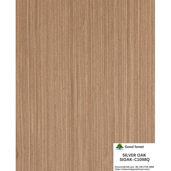 Engineered Wood Veneer Quarter Cut Of Silver Oak Sheet Thickness 0.4mm For For Cabinet Face SOAK-1098Q/1157Q/1235Q/1260Q/1376Q