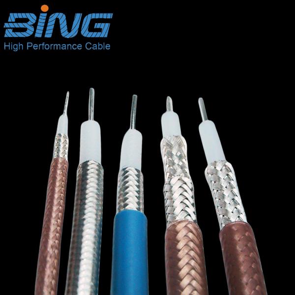 RG141 Coaxial Cable M17/71 50 Ohm MIL-DTL-17 Compliant RF Cable with Fiberglass Jacket