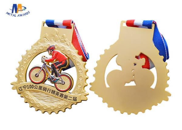 Wheel Shape 70mm 3mm Thickness Cycle Stock Medals