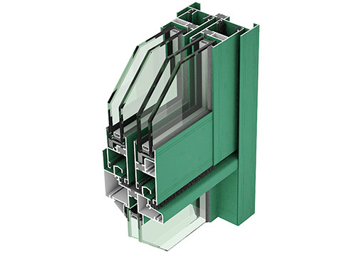 2.0mm Glue Injection Aluminium Window Extrusions Heat Insulation