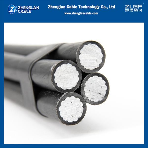 AL/XLPE Quadruplex Overhead Service Cable Aerial Bundled Cable 4X35MM2