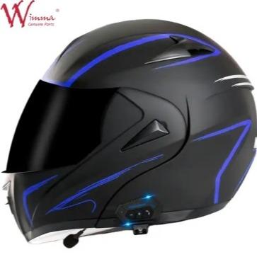 Capa de motocicleta off-road de dentes azuis EPS Fibra de carbono Bicicleta de montanha