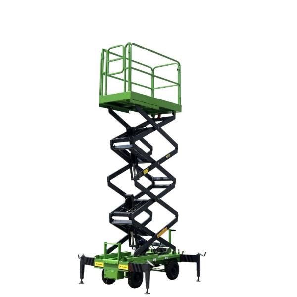 Manual Pushing Mobile Scissor Lift Working Height 8 Meters 500Kg Loading Capacity