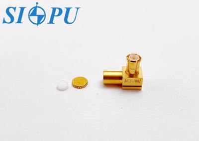 Right-Angle MCX Male RF Coaxial Connector – For No. 2 Semi-Rigid / Semi-Flexible Cable