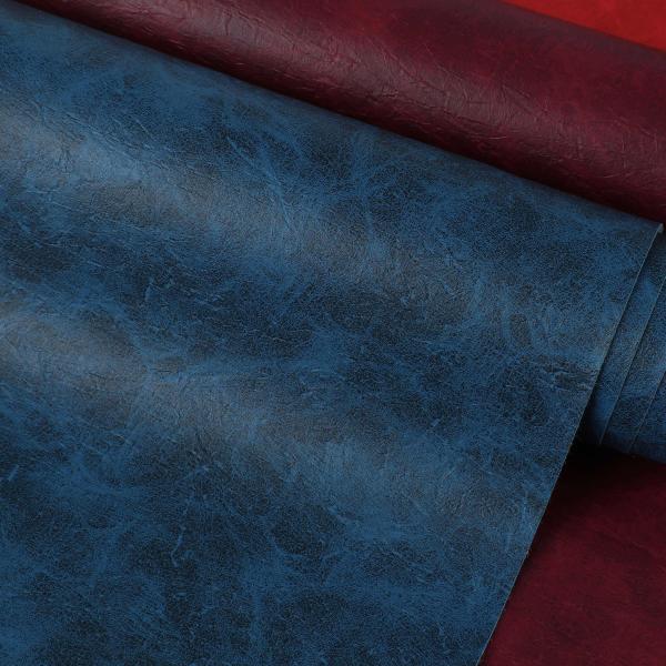 PVC Printed Kraft Grain Synthetic Leather Artificial Faux Leather Materials for Bag Notebook Table Mat Phone Shell Packing Box
