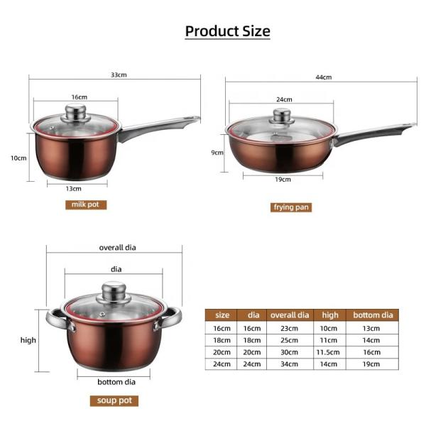 Factory Wholesale Kitchen Pot Sets Cooking Pots And Pans Stainless Steel Sets Cookware Sets With Glass Lid