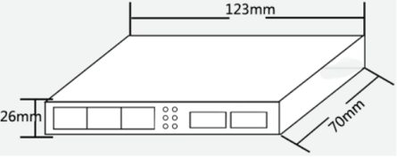 Lightweight Fiber Optic Gigabit Ethernet Switch 2*100Mbps Optical Ports 3*10/100Mbps RJ45 Ports