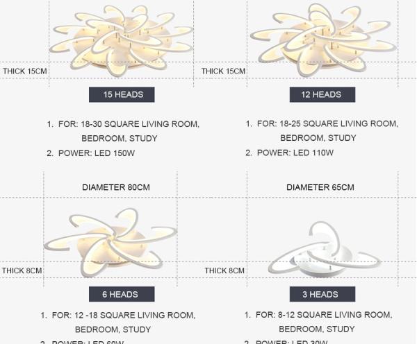 Remote control led ceiling light with Ultra-thin Acrylic lamp ceiling for living room bed room (WH-MA-64)