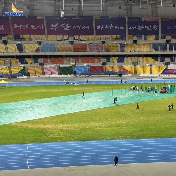 Blue Green Rubber Shock Pad For Artificial Grass Eco Friendly Tasteless