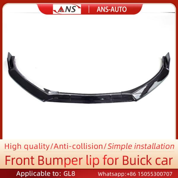 Black Glossy Front Bumper Lip Splitter , Crashproof Front Bumper Spoiler For Buick Gl8
