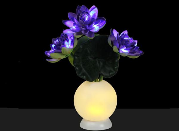 Simulation lotus lamp LED night light fake flower indoor living room bedroom ornamental decorative lamp