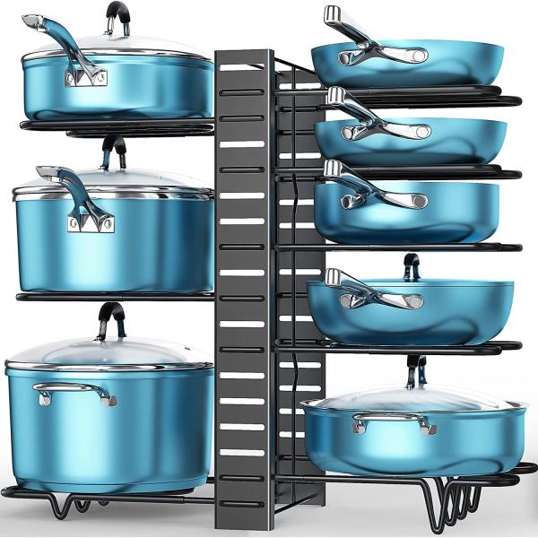 Functional Foldable Iron Rack for Kitchen Cutting Board Storage No-Punch Installation