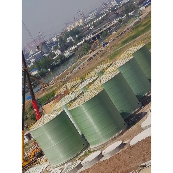 Вне промышленной очистки сточных вод танка удерживания Frp септической цилиндрической