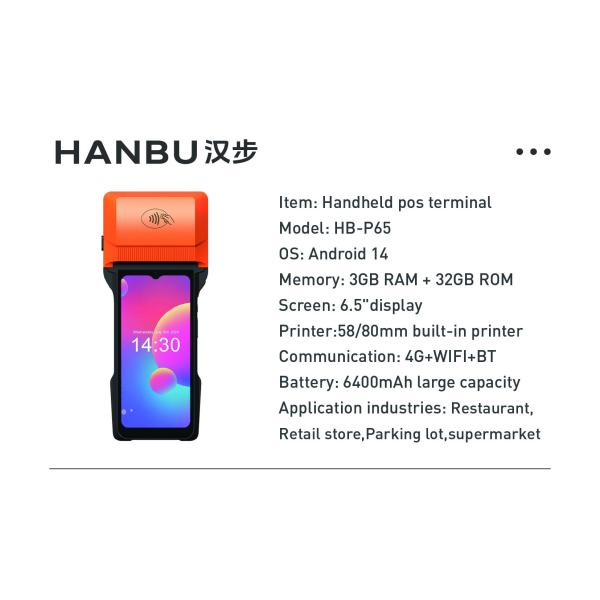 OEM Restaurant Handheld POS 3GB 32GB 4GB 64GB Restaurant POS Systems