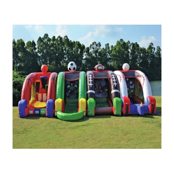 Commercial Grade Inflatable Sports Games Basketball Or Football Game Bounce House