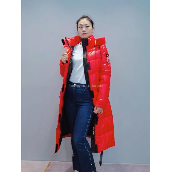 FODARLLOY F21300 Ladies Warm Hooded Cotton-padded Clothes Women Slim Long Winter Jackets Women Coats