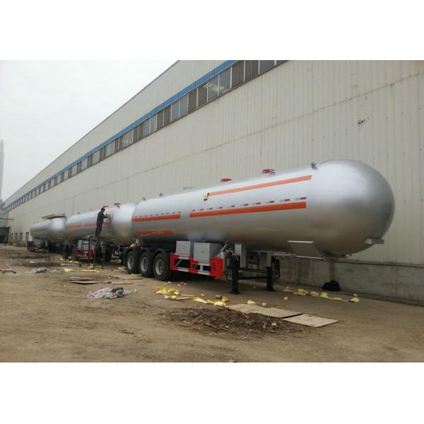 50 m3 Tank Semi Trailer For Liquid Petrol Gas , Butane , Propane Transport