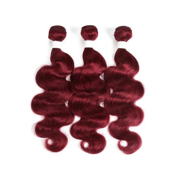 Burgundy Body Wave Remy Human Hair Bundles Sew In Weave Bundles Brazilian Bundle Deals