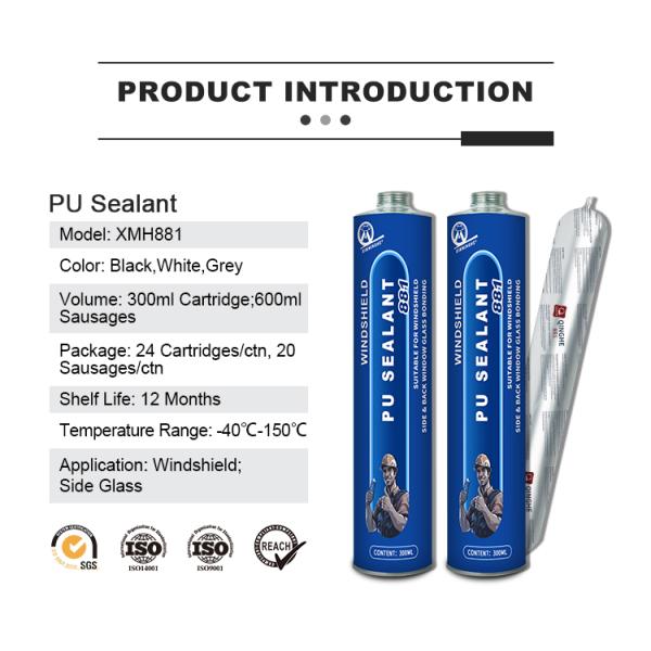 Excellent Viscosity MH881 PU Sealant for Automotive Gloss Matte Black Grey Car Glass in Bulk