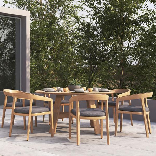 Solid Teak Patio Furniture Modern Outdoor Dinner Sets for Garden Bistro Coffee Table