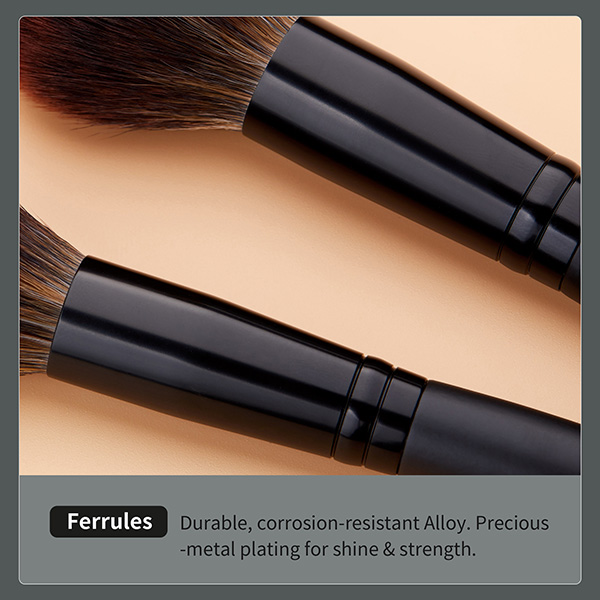 Jessup 3pcs Face Makeup Brush Se Black Shimmer Collection Powder Brush Private Label Makeup Brush Vendors T274
