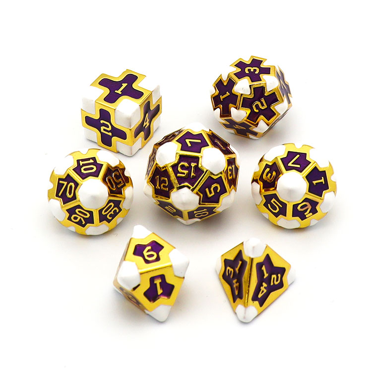 Customized Color Zinc Alloy Metal Dice Set 14-20mm for DND Games