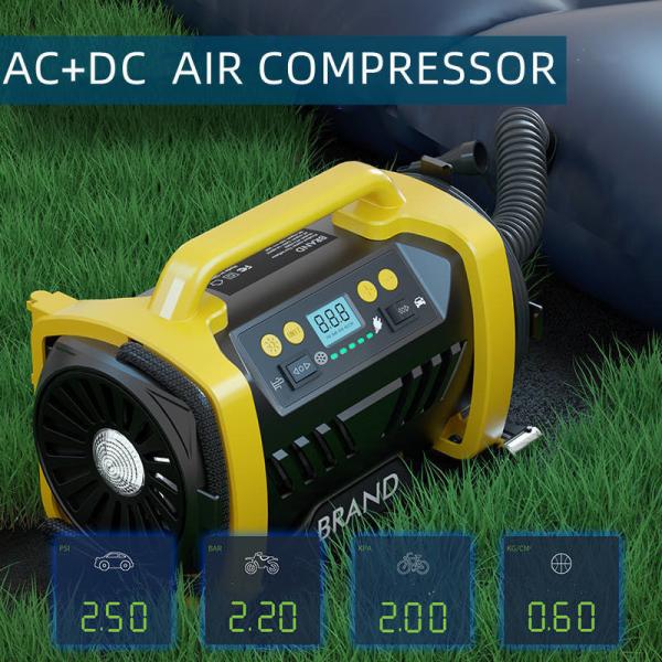 12V Electric Car Tire Inflator Machine with Double Cylinder and AC DC Battery Options