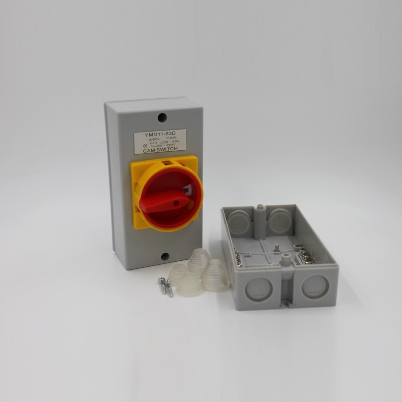 Good Price Waterproof IP65 Rotary Isolator Switch LW30-63 for 3 Phase 3Pole 4Pole 63a Disconnect Switch AC