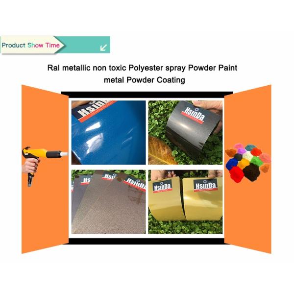 Customized Charcoal Metallic Powder Coat , High Performance Powder Coating