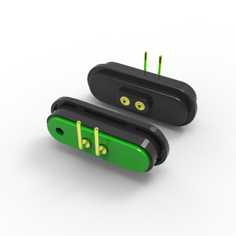 2.8mm pitch 2pin right angle male female pogo pin magnetic connector with PCB