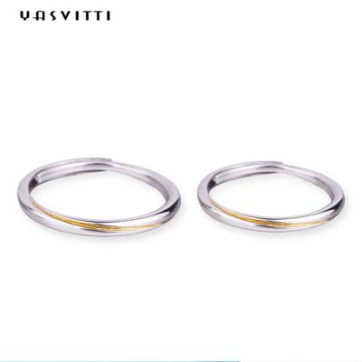 0.21cm 0.07oz Mobius Wedding Band S925 Sterling Silver Couple Rings SGS