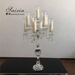 9 Ramos 9 Braço Candelabro de Cristal Para Decoração de Interiores Porta-Vela Casa