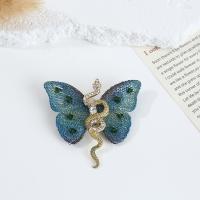Broche de papillon métallique et serpin - Design à dégradé bleu artisanal avec options de personnalisation
