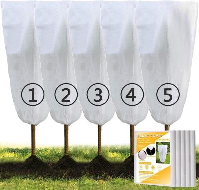 Plant Freeze Protection Covers 32 x 47 Inch Winter Shrub Cover Tree Frost Blanket Drawstring Winter Frost Prote