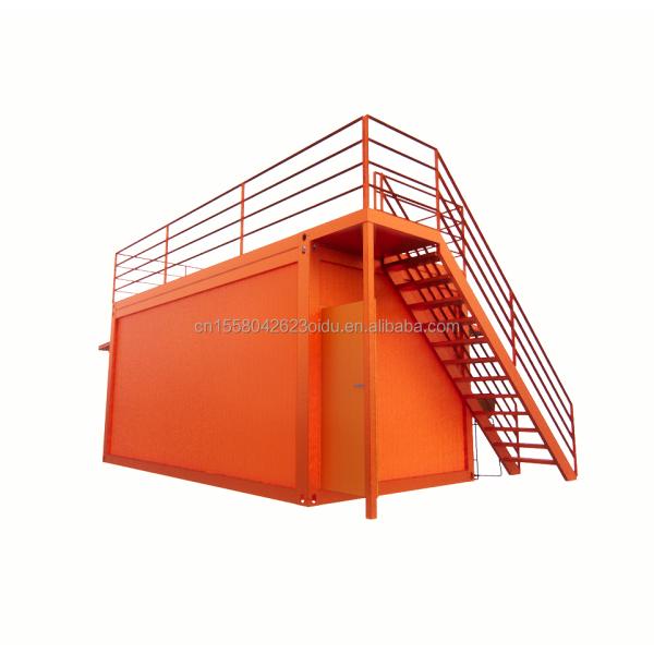 20ft Custom Flat Packaging Quick Installation Wooden Container Prefabricated House Garden Bar with Galvanized Steel Square Tubes