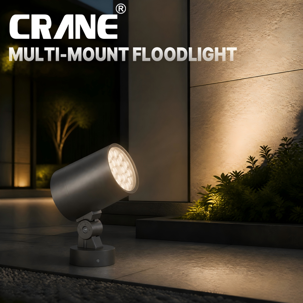 T140 RGBW LED Outdoor Spotlight Adjustable Beam Angle Aluminum Housing Landscape Project Light