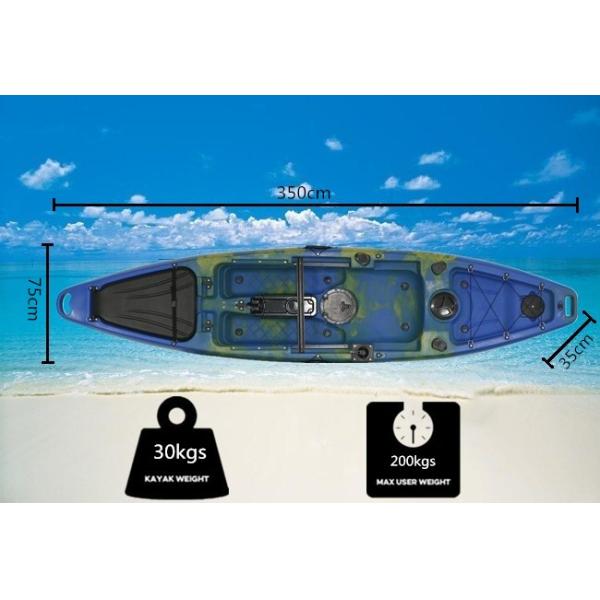 LLDPE Sea Going Kayak Pedal Drive High Stadium Chair Removalbe Pedal System