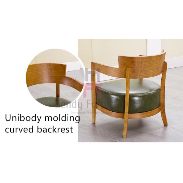 Кресло кожи Брауна черноты твердой древесины, одиночная деревянная софа рамки с огромной рукой