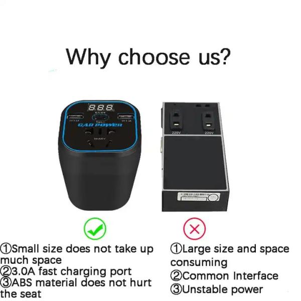 150W Car Power Inverter Charger Car Power Inverter Dc 12V 24V To 110V 220V Ac Car Power Inverter For Cup Holder