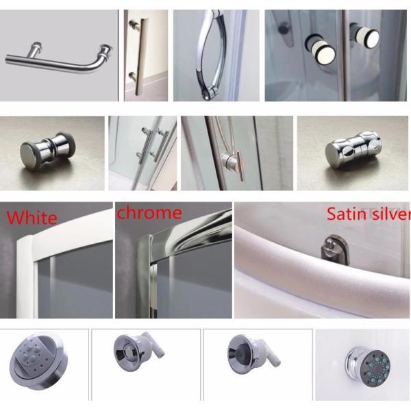 Clear 4mm Tempered Glass Single Steam Shower Room ABS Tray