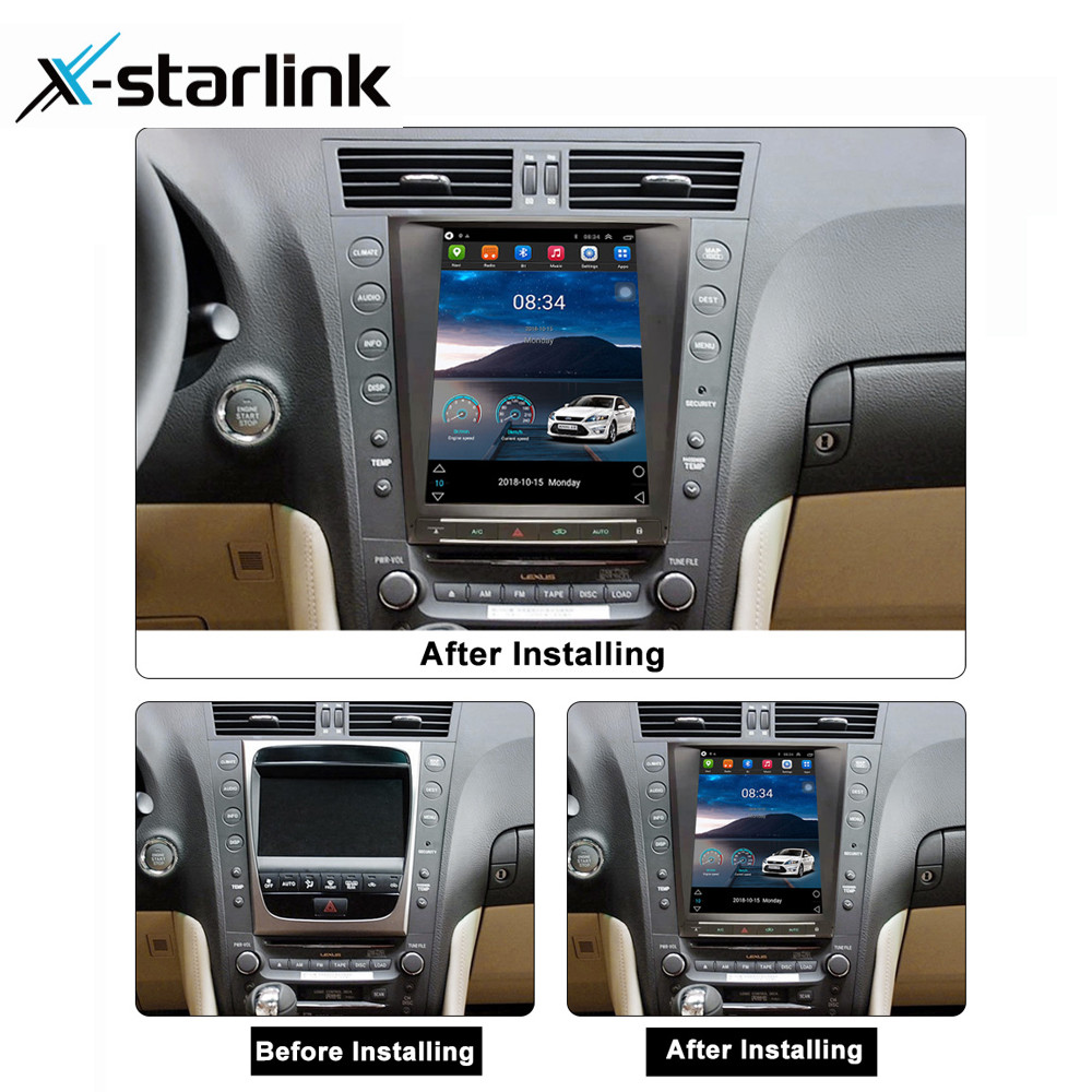 12.1in Автомобильная навигация по GPS для Lexus GS 2004-2011 Стерео радио Android 13