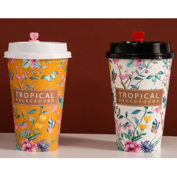 ODM 9oz Paper Disposable Christmas Cup For Drink Coffee Milk Tea